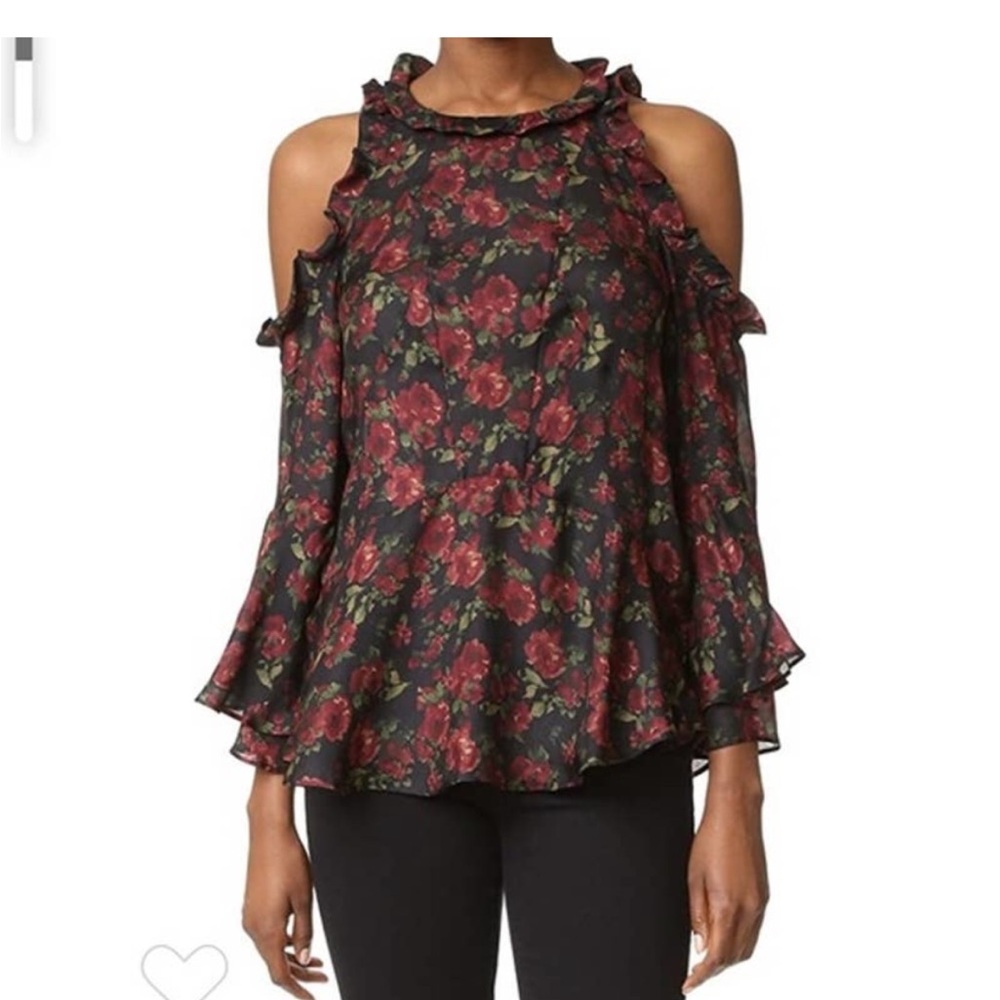 IRO cut out floral blouse XS